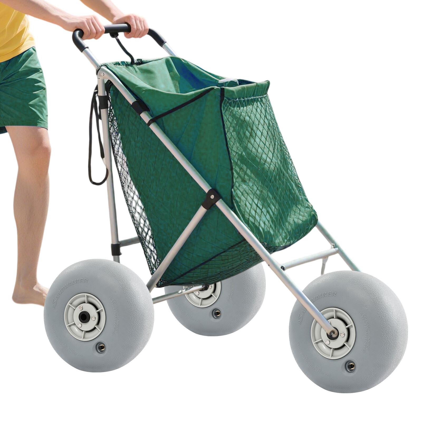 2 Pcs Inflatable Beach Sand Tires - 121 lbs Load Capacity for Carts