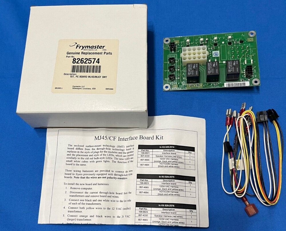 NEW Frymaster OEM 8262574 MJ45 INTERFACE BOARD KIT