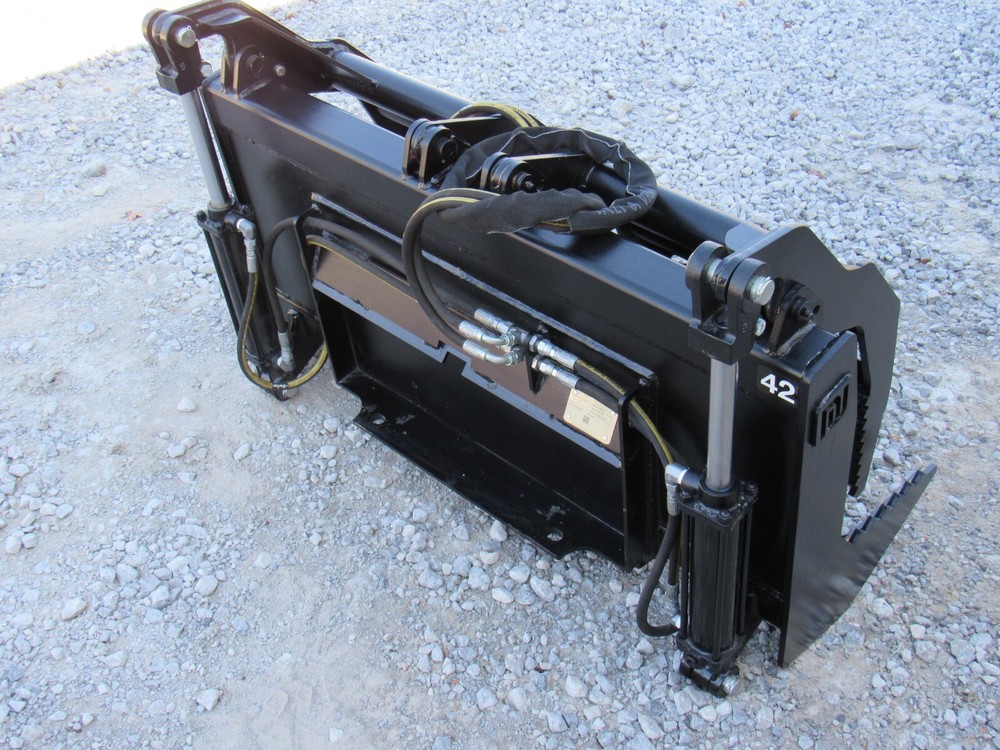 42" Root Rake Clam Grapple Attachment Fits Mini Skid Steer