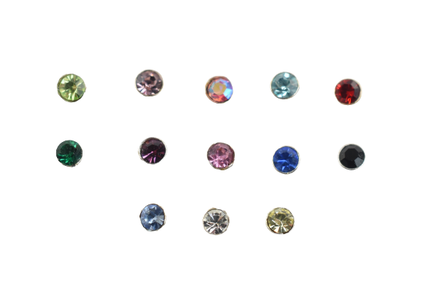 3 Pack 20g Nose Stud 1mm Micro Gem Sterling Silver Straight Bendable Nose Ring