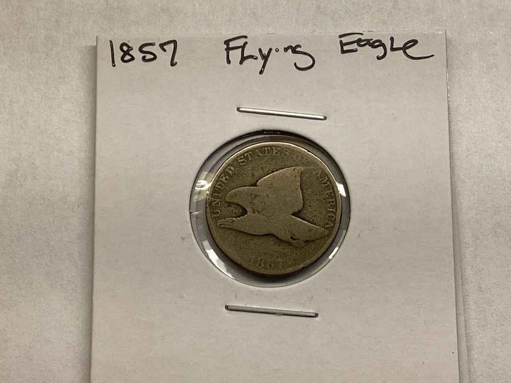 1857 Flying Eagle US Small Cent Early Copper Penny 080425 66te