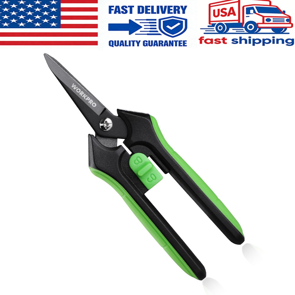 WORKPRO 6-Inch Pruning Shears Sharp Gardening Scissors for Precise Cuts Steel