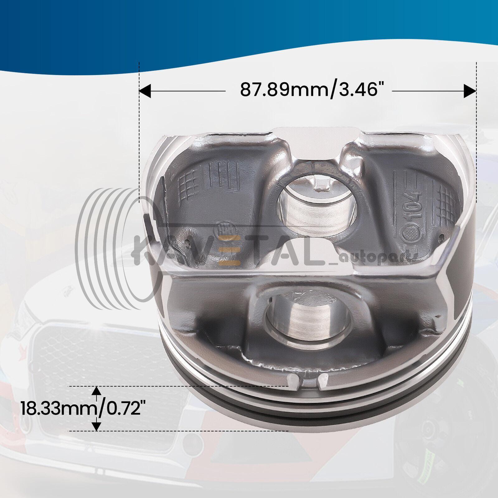 G4KJ 2.4L Engine Rebuild Piston Gasket Kit w/ Crankshaft & Rods For HYUNDAI KIA