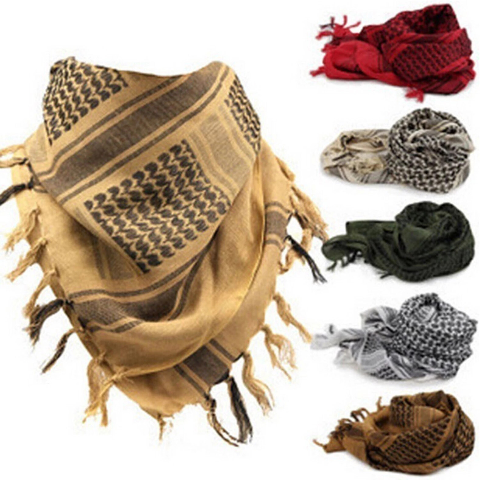 Shemagh Arab Keffiyeh Military Tactical Men's Shawl Wrap Scarf Scarves 38" x 38"