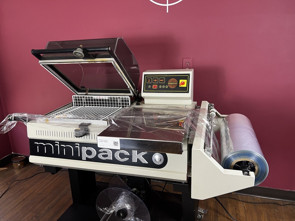 MINIPACK FM 75 DIGIT SEMI-AUTOMATIC SHRINK WRAP MACHINE !Video!