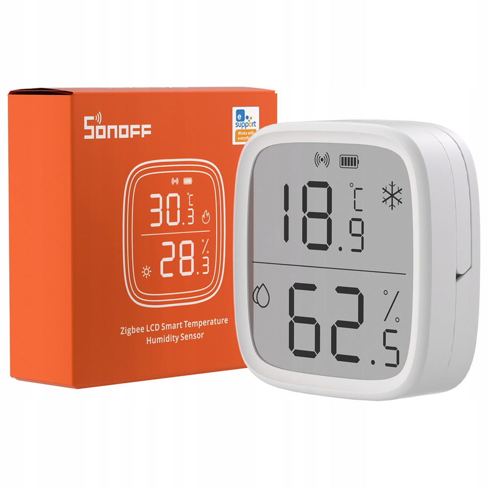 SONOFF Zigbee Smart Temperature Humidity Sensor with App Measurement LCD Screen