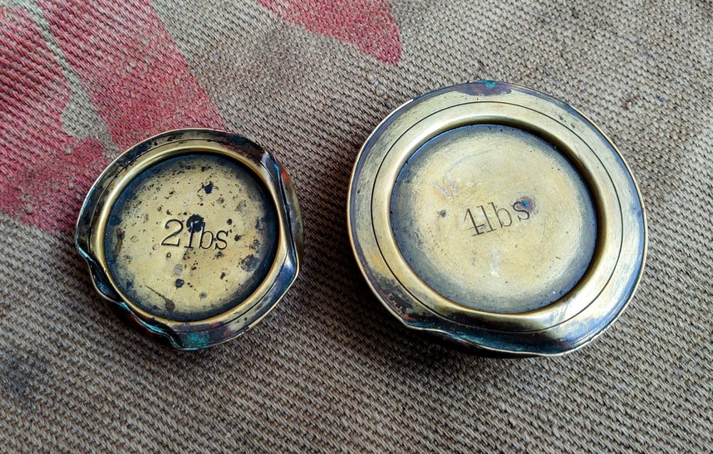 Large Unusual Antique Postal Scale Weights