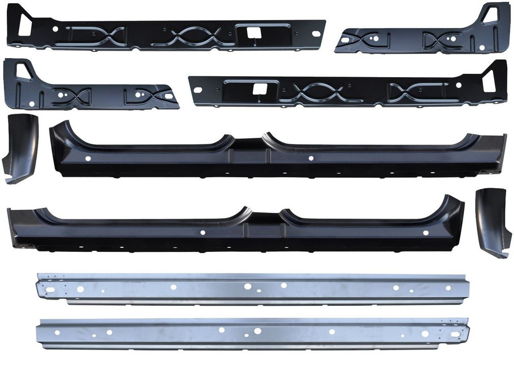 2007-2013 Chevy & Gmc Pickup Complete Rocker Panel Cab Corner KIT For Crew Cab
