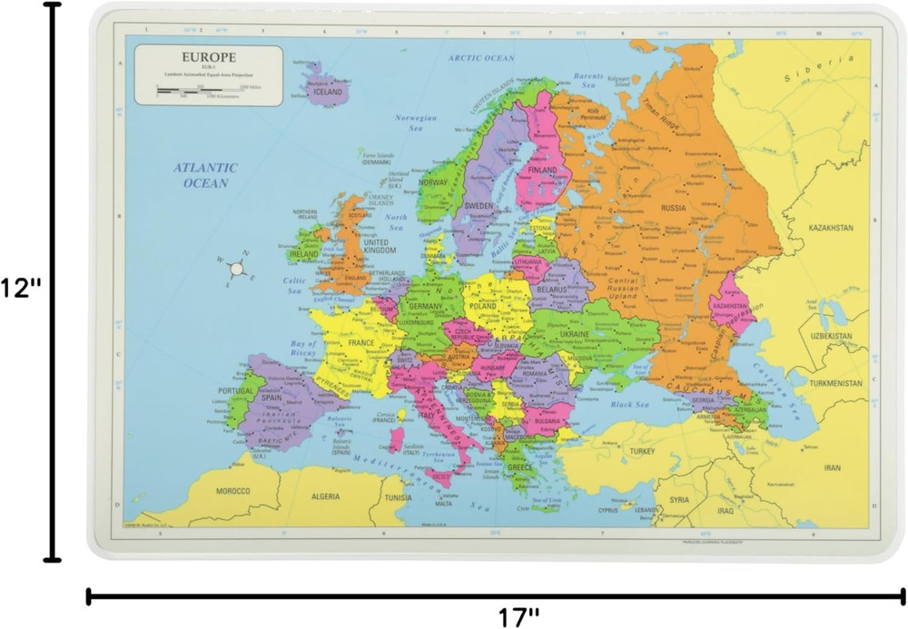 Europe Map Placemat (EUR-1)