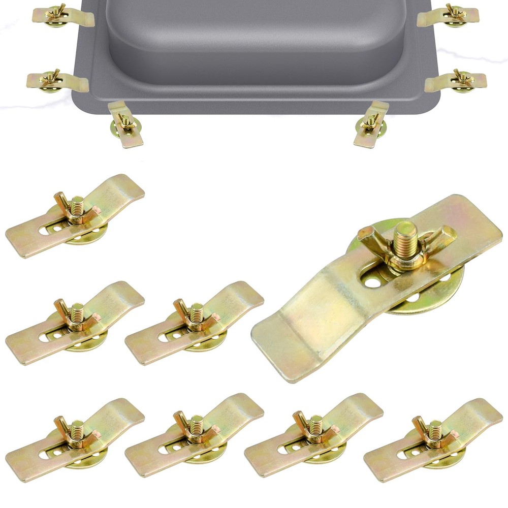 8 Pcs Undermount Sink Clips Sink Brackets for Kitchen Bathroom & Vanity Count...