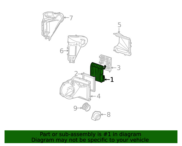 Genuine GM Evaporator Core 52478863