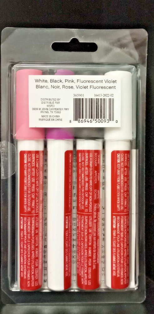 Craft Smart 4 Pc Chalk Marker Set Wet-Erasable