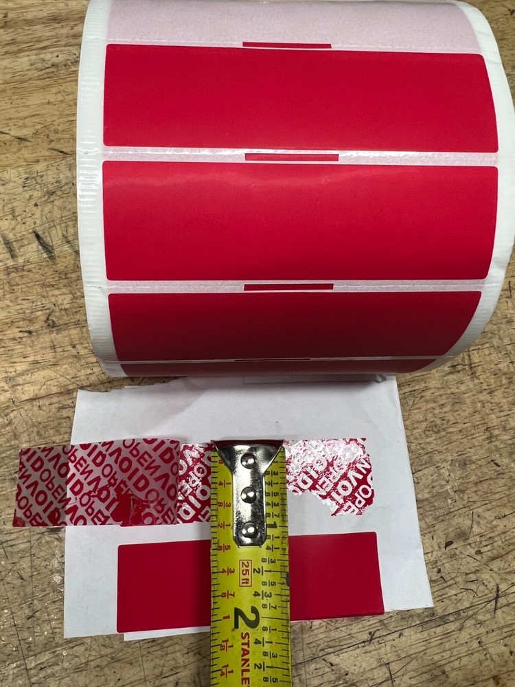 SECURITY LABEL SEAL STICKER RED TAMPER EVIDENT 100 void