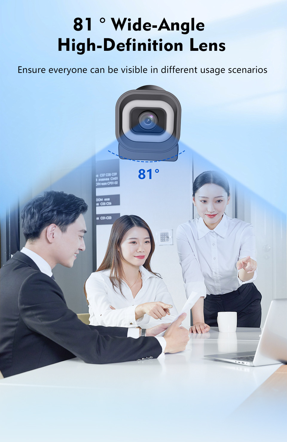 TOALLIN 4K PDAF Webcam,Built-in Ring Light & Remote,Dual Mics,Wide Compatibility