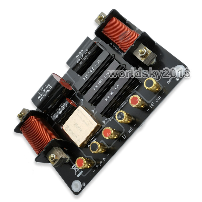 1x 600W Audio Speaker Frequency Divider High-Low Crossover 2 Way 2 Unit Filters