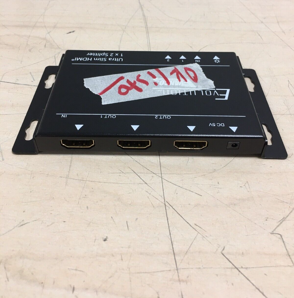 EVOLUTION BY VANCO ULTRA SLIM HDMI 1X2 4k UHD SPLITTER EVSLIM12 (TESTED)