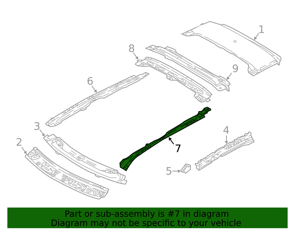 Genuine Mitsubishi Side Rail 5290D413