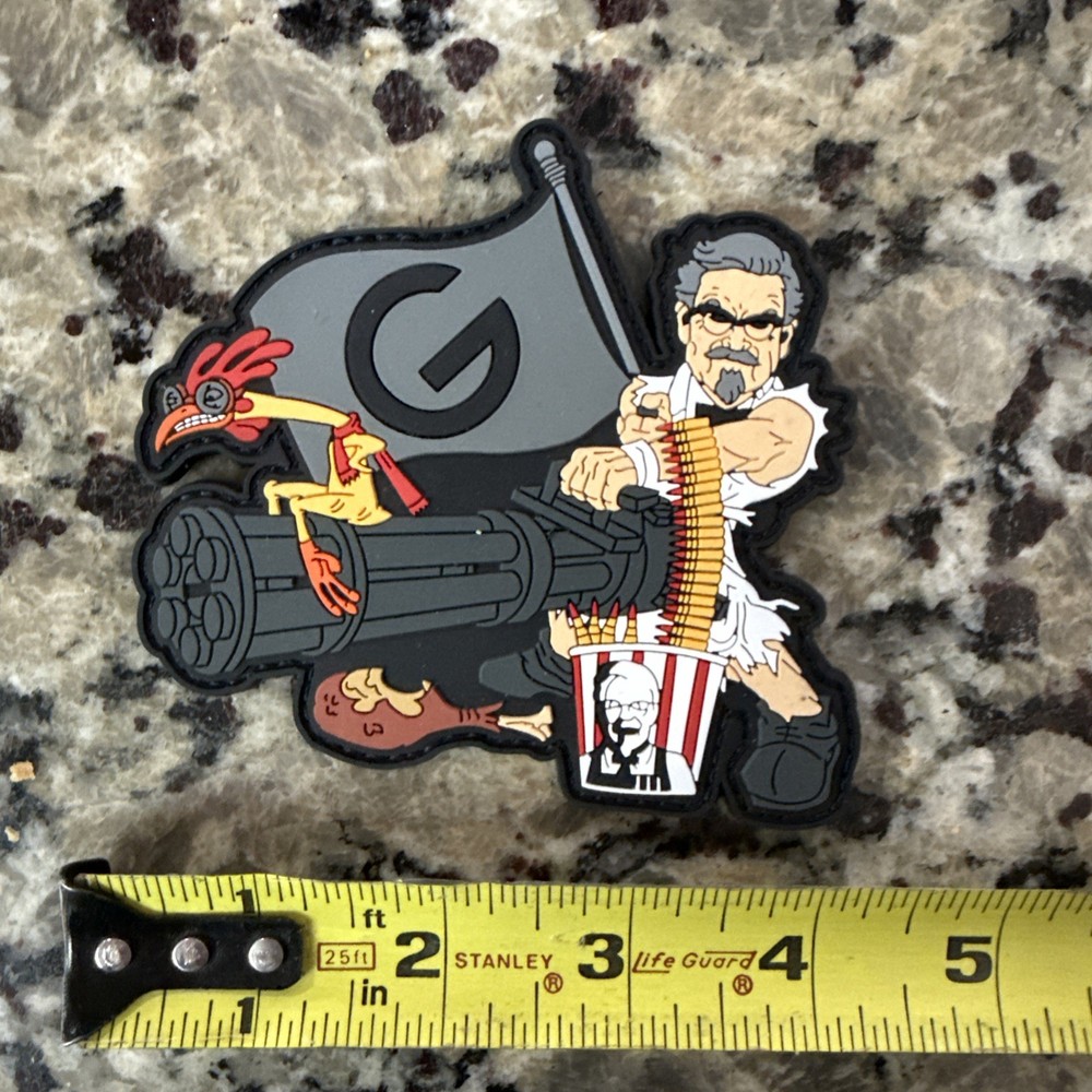 Morale Patch Grid Defense Ghost Firearms PVC Patch Colonel Sanders KFC RARE!