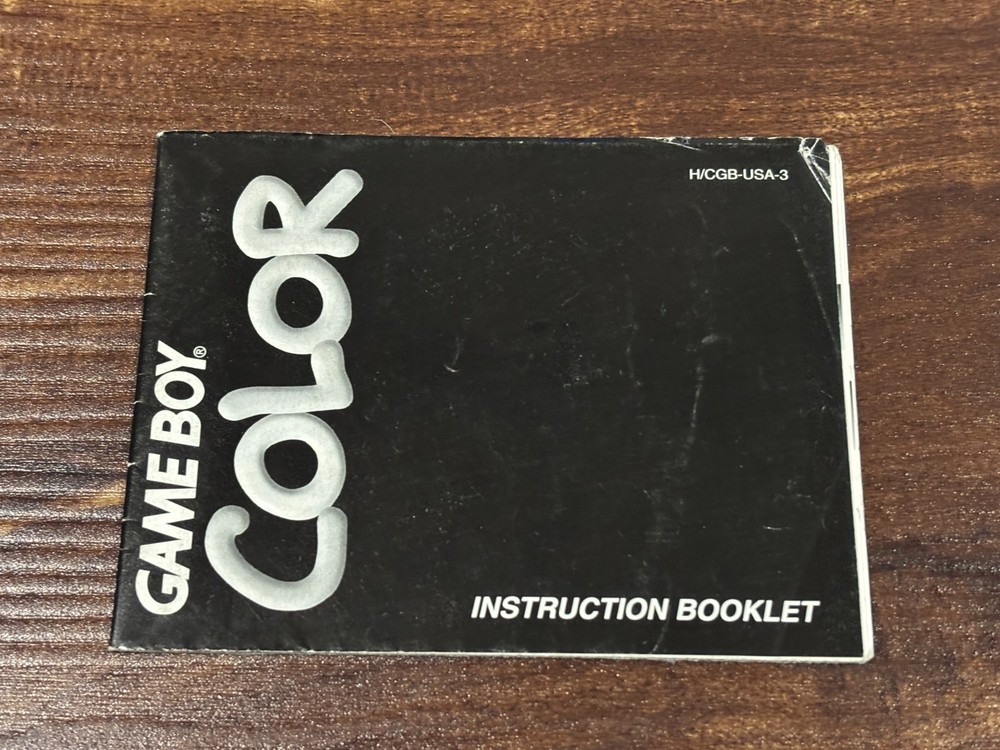 System Booklet Console Nintendo Gameboy Color Instruction Manual Only