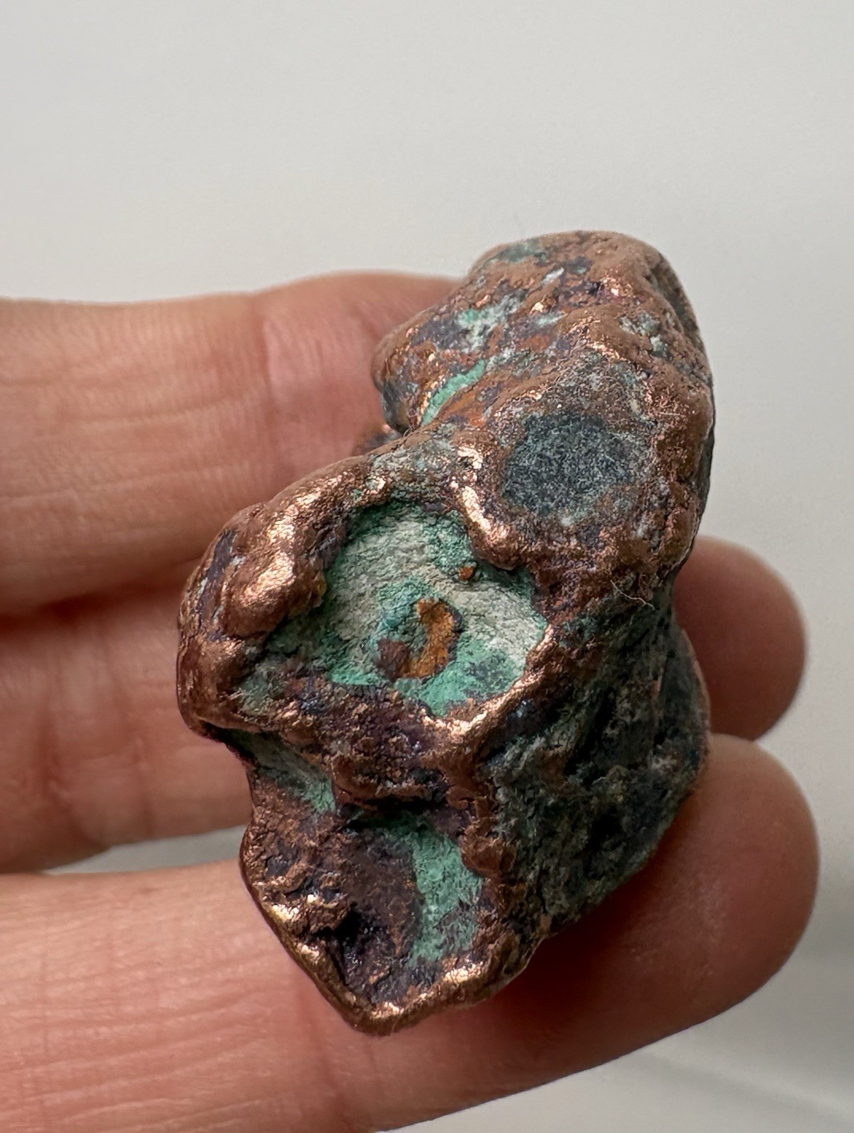 Pure Copper Rock Nugget Native Mineral Display Jewelry Specimen Upper Michigan