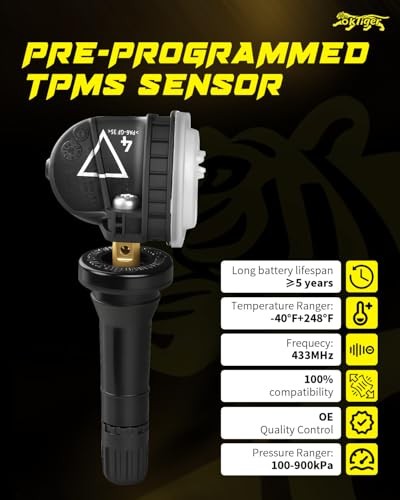 433MHz TPMS Sensor Pre-Programmed Fit for Chevy 2016-2022 Traverse, 2017-2018