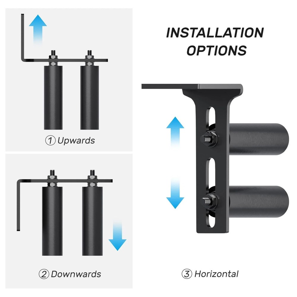 Black Heavy Duty Slide Gate Guide Roller 6" Sliding Gate Roller L Rear Post B...