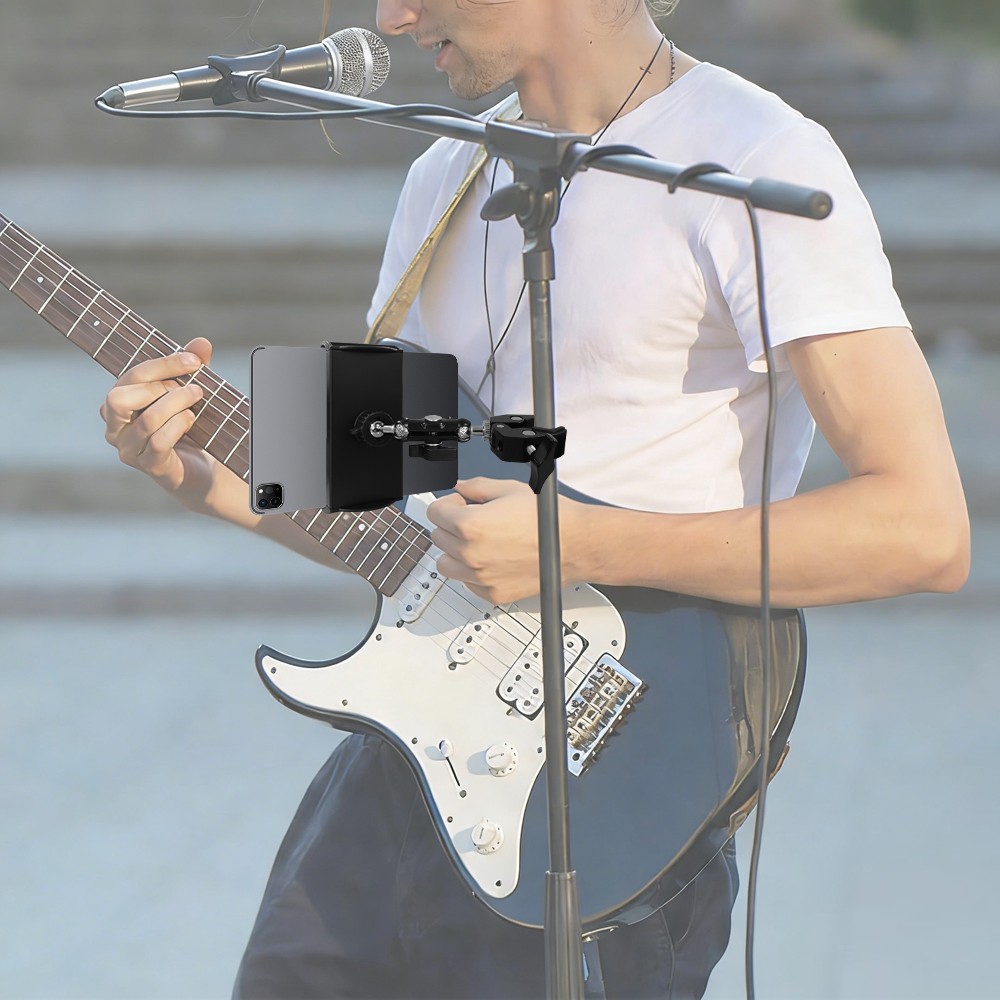 Microphone Stand Tablet Holder Bike Treadmill Mount for 4.7-12.9" iPad iPhone