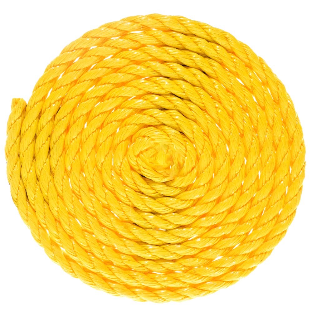 GOLBERG Twisted Polypropylene Rope 1/4", 5/16", 3/8", 1/2", 5/8", 3/4" in Yellow