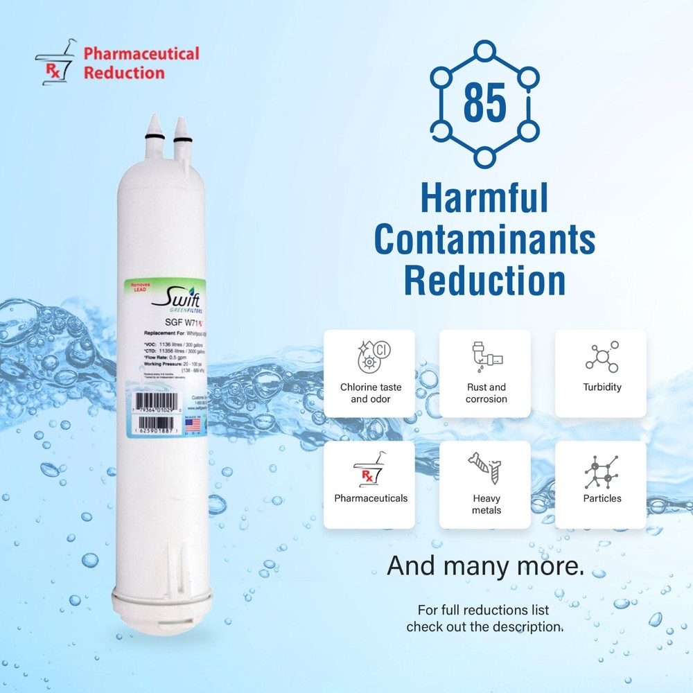 SGF-W71 Rx Replacement EFF-6016A, EFF-6008A Refrigerator Filter(2 Pack)