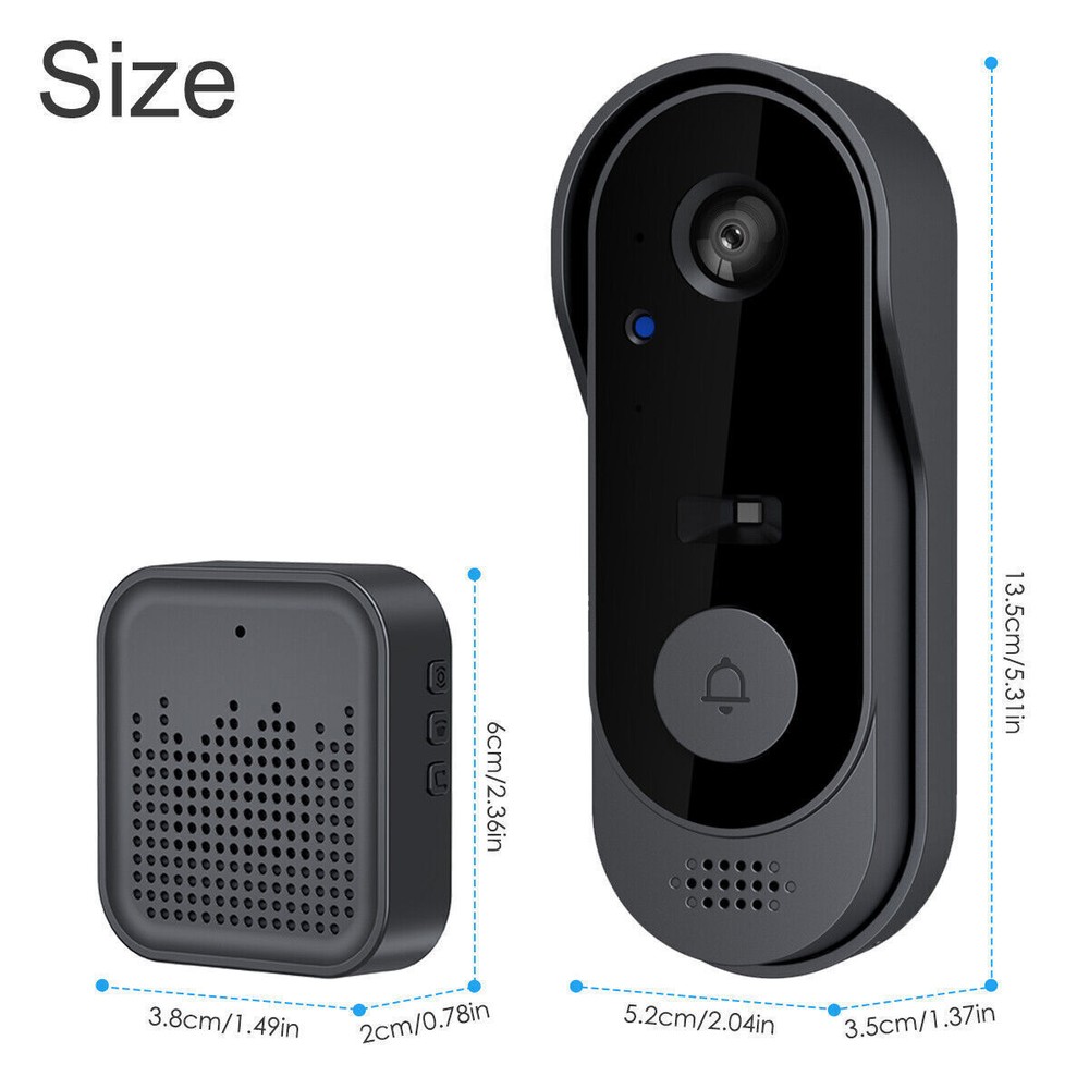 Smart Wireless WiFi Doorbell Camera Phone Door Ring Video Intercom Security Bell