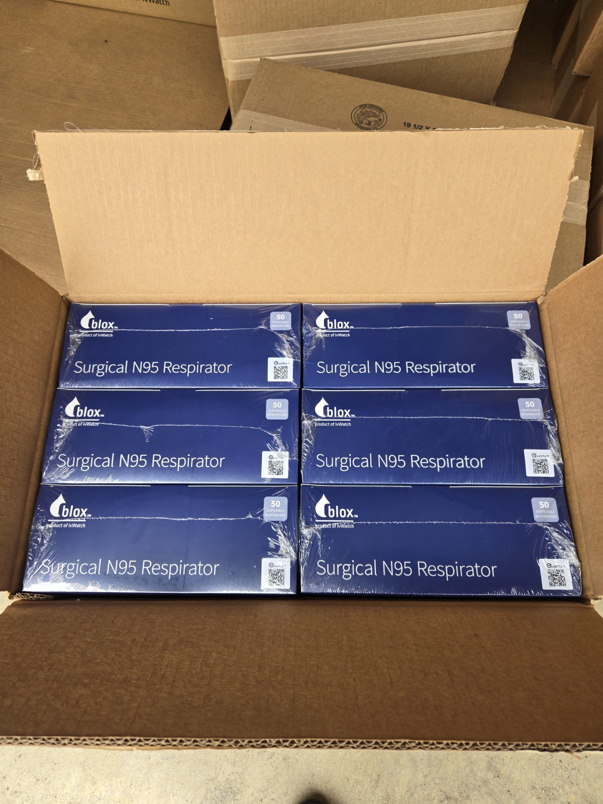 300 Blox Surgical N95 Respirator Disposable Facemask Made In USA Dust Carpenter