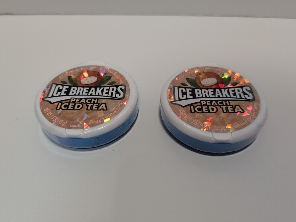 2 Pack Discontinued Ice Breakers Peach Iced Tea BB 05/21 Mints