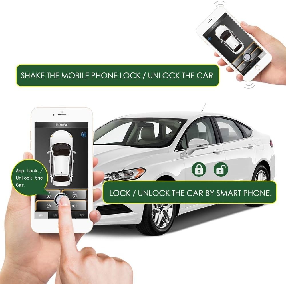 Universal Car Alarm Remote Engine Start Kits One Key Remote Engine Start for ...