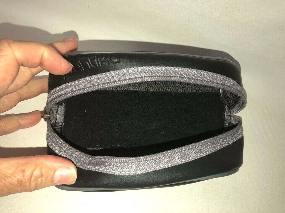 Quantika Black Gray Zipper Soft Shell Eyeglass Sunglass Essentials Case