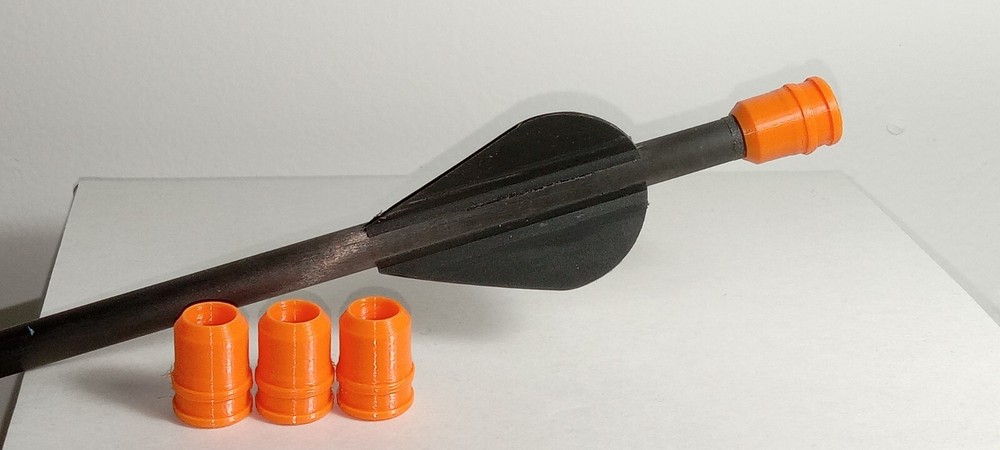 BinTac M50 arrow knocks, reusable, with high strength and visibility.
