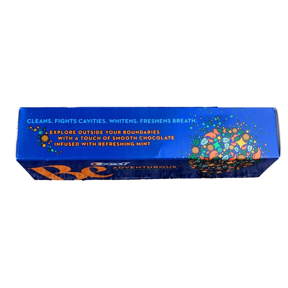 Crest Be Adventurous Mint Chocolate Trek Toothpaste NEW NOS HTF