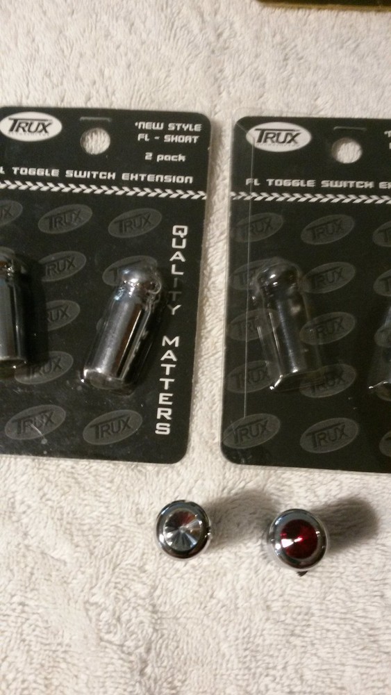Trux Chrome Toggle Extension Short 2 pkg Clear Freightliner
