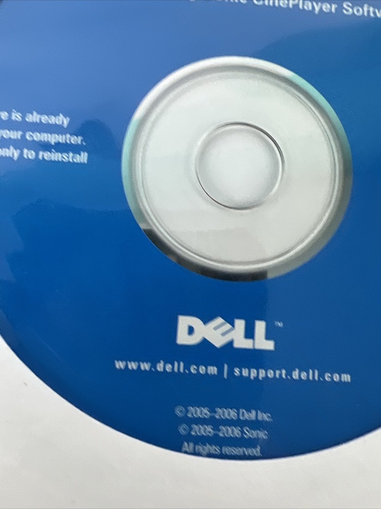 Dell Application For Reinstalling Sonic CinePlayer On Dell Computers 2005-2006