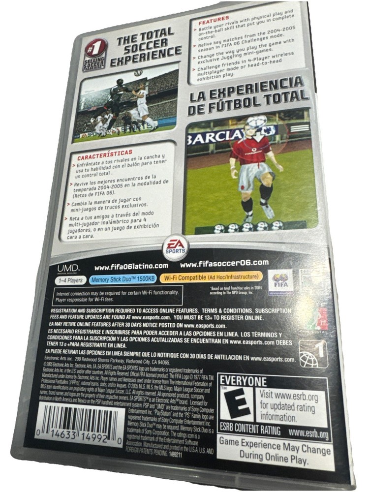 Fifa Soccer 06 Sony PSP - Replacement Case & Manual Only No Game