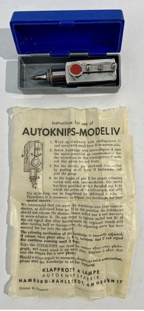Autoknips IV Self Timer Shutter Release Germany Original Case & Instructions