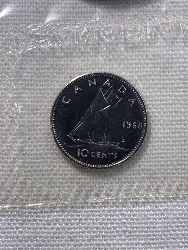 1968 Canada 6-Coin Uncirculated Mint Set - Gem UNC Condition with Envelope