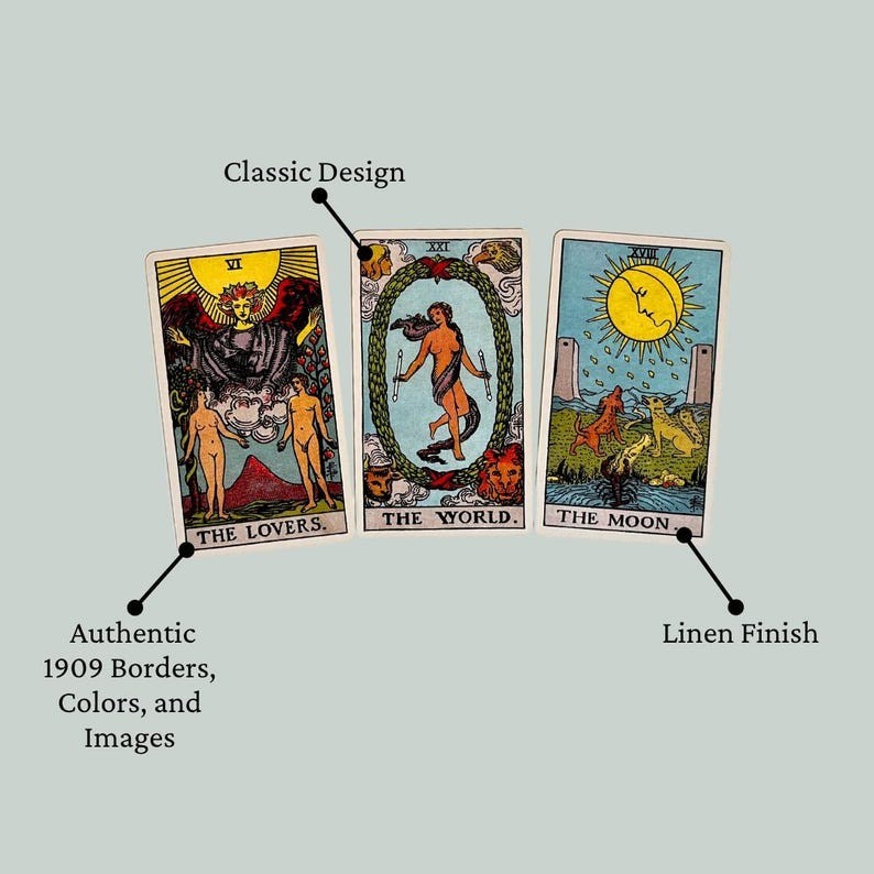 Classic 1909 Tarot Deck & 80 Page Guide