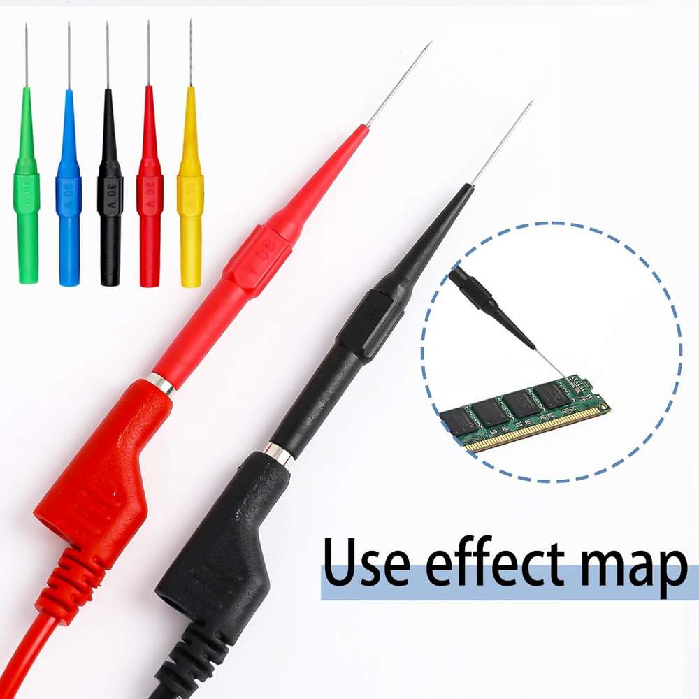 15Pcs Test Back Probe Pin,Wire Piercing Insulation Back Probes Probe Non-Destruc