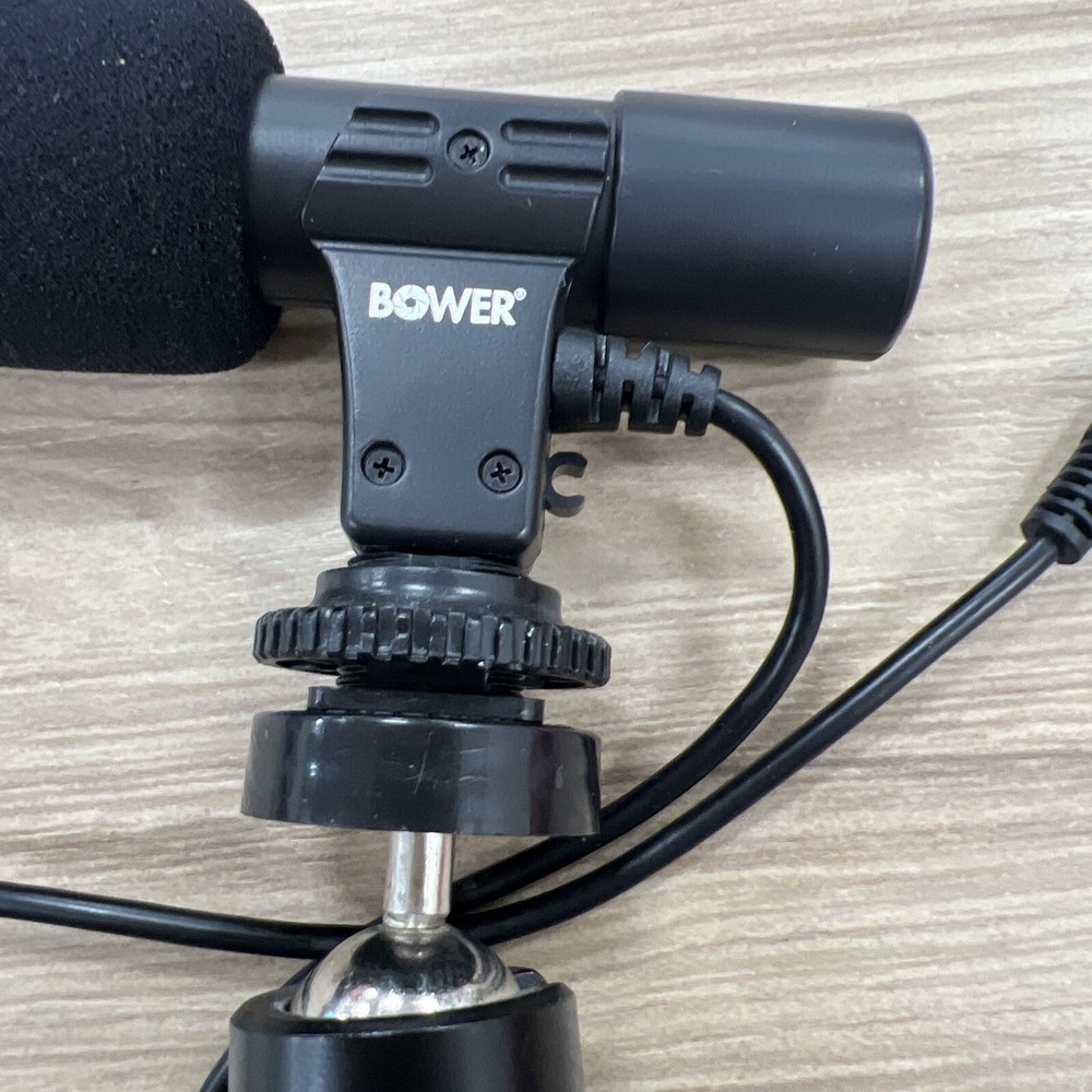 Bower Streaming Broadcast Microphone 1/4”Jack + Adjustable Stand Piece EUC