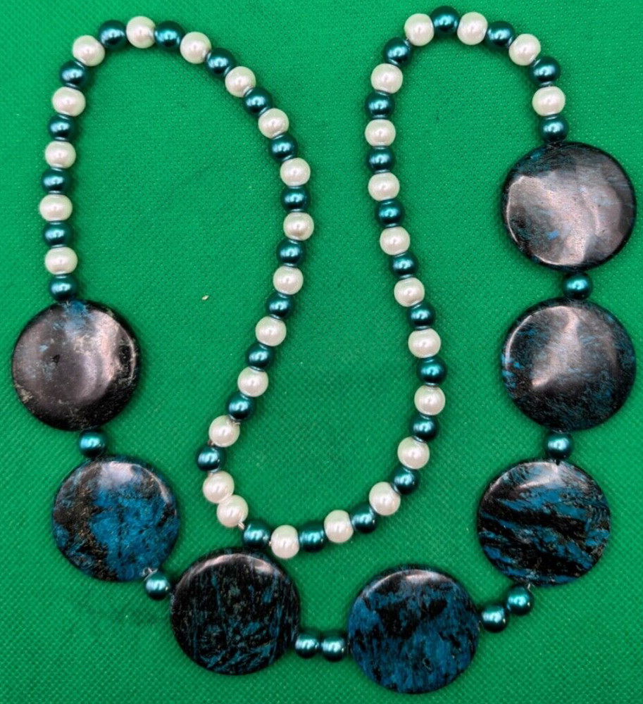 Blue Chrysocolla 15” Pendant Artisan Handmade