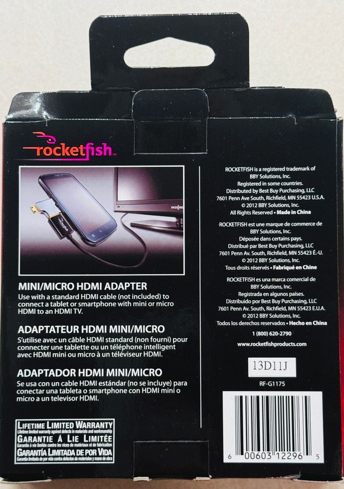 Rocketfish Mini/ Micro HDMI Adapter (Box in Sealed Baggie) Offer #70