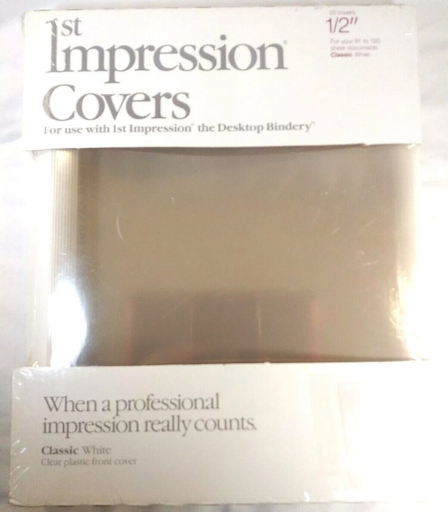 Avery Clear Plastic Covers for sheets 1st Impression Desktop 1/2" Classic New