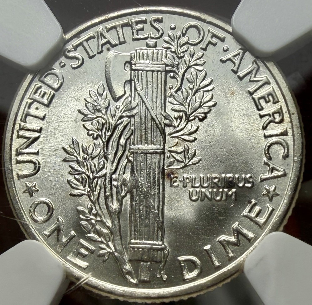 1940 D MERCURY DIME NGC MS65FB