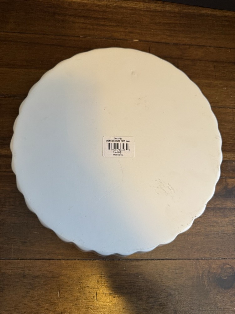 Boston International Easter Bunny Fluted Serving Dish Spring Rabbit Platter
