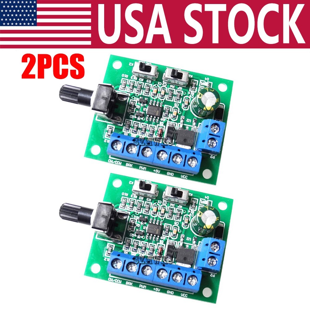 2X BLDC Brushless DC Motor Speed Controller Adjustable DC12V/24V Speed Regulator